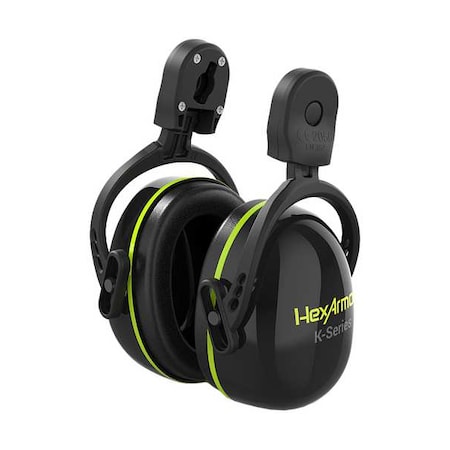 K-Series(TM) Hard Hat Mounted Earmuffs, 25 dB NRR, Electrically Insulated