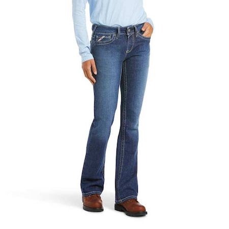 Women's Flame Resistant Pants, 20 cal/sq cm, S 12.5 oz Denim
