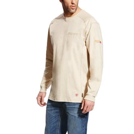 Men's FR Crew Longsleeve Tee, 8.7 cal/sq cm, XL, Cotton