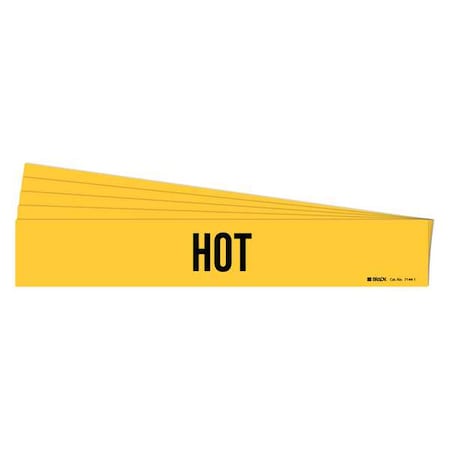 Pipe Marker, Adhesive, Black, Hot, PK5, 7144-1-PK