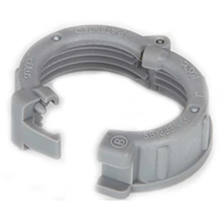 EMT/IMC/Rigid Bushing, 1-1/4 in, Threaded, Nylon, PVC Coated, Gray