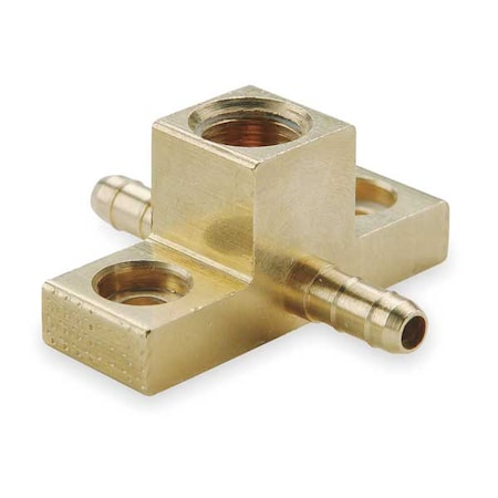 1/4" x 0.17" Barb Brass Adapter Tee
