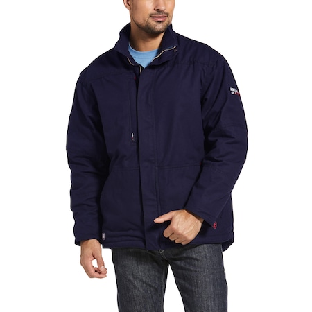 FR Insulated Canvas Jacket, 54 cal/sq cm, 2XL, 12 oz Zipper Closure