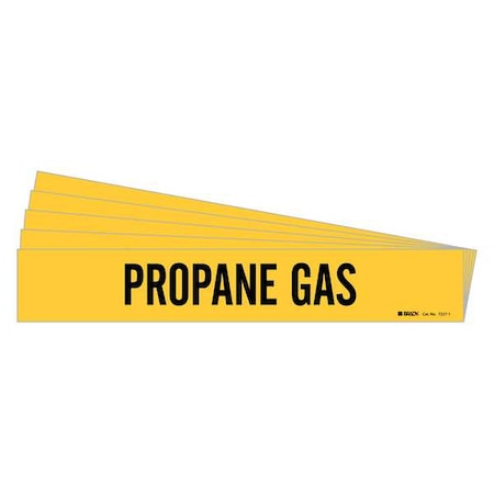 Pipe Marker,Black,Propane Gas,PK5, 7227-1-PK