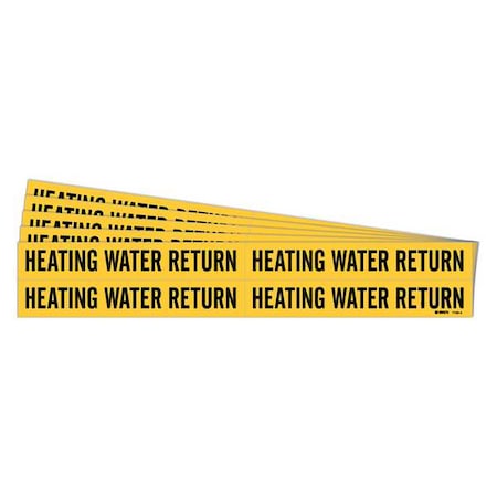 Pipe Marker,Heating Water Return,PK5, 7129-4-PK