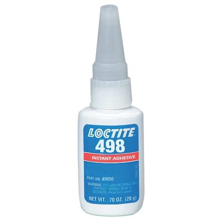 Instant Adhesive, 498 Series, Clear, 1 oz, Bottle