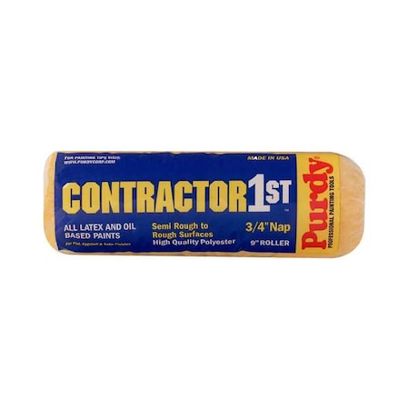9" Paint Roller Cover, 3/4" Nap, Polyester