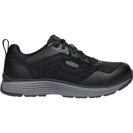 Men's Athletic Shoe, 14 Mesh Upper, Aluminum Toe, 3 in H, Black/Steel Gray, 1025564