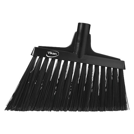 9 in Sweep Face Angle Broom, Soft, Synthetic, Black