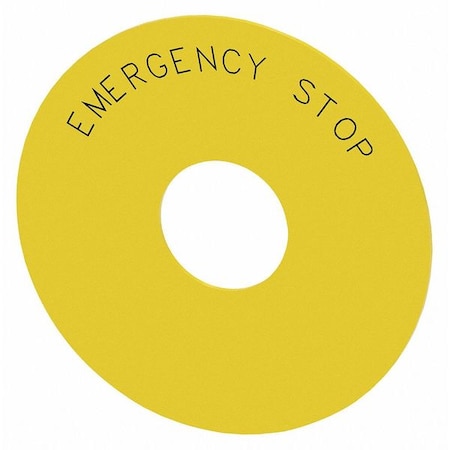 Legend Plate, Round, Plastic, 2.95" H
