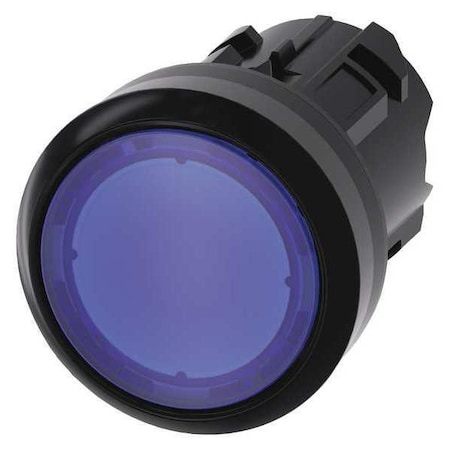 Push Button Operator, Flush, Momentary Action, Not Applicable Release, Illuminated, Blue