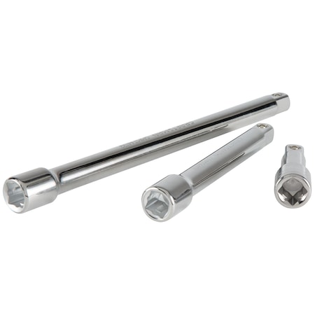 Extension, 3-pc 1/2" Drive Extension Bar 1/2" Dr, Full Polish Chrome