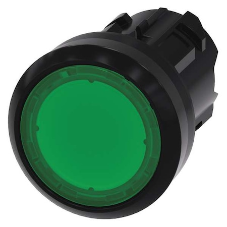 Illuminated Push Button Operator, 22 mm, Green