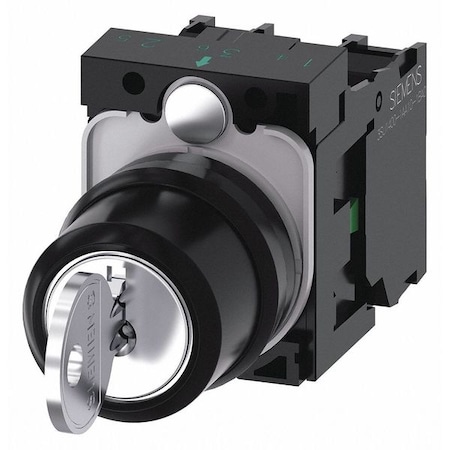 Selector Switch, 22 mm, 2NO, Silver