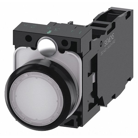 Illuminated Push Button,White,22mm,LED