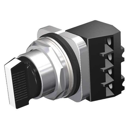 Selector Switch, 30 mm, 1NO/1NC, Black