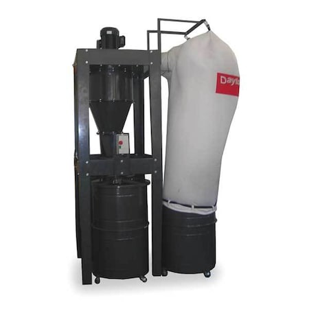 Wood Dust Collector, 2,900 cfm CFM Max Flow, 7 1/2 hp, Three Phase