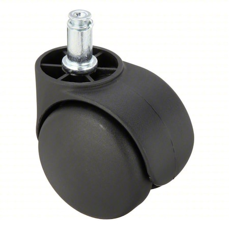 Stem Caster,2 1/8"dia,Nylon,75lb