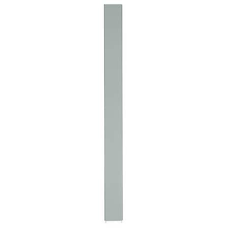 82" x 7" Pilaster Toilet Partition, Cellular Honeycomb, Gray