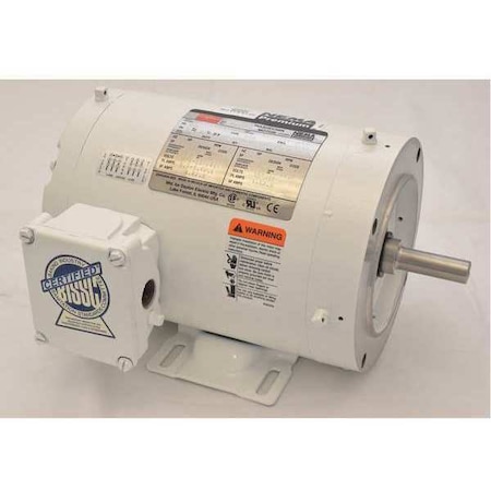 Washdown Motor,3 Ph,TENV,1/2 HP,1725 rpm