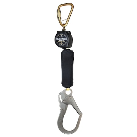 Not Applicable Self-Retracting Lifeline, 6 ft. Length, Carabiner, Steel, 1 Leg(s)