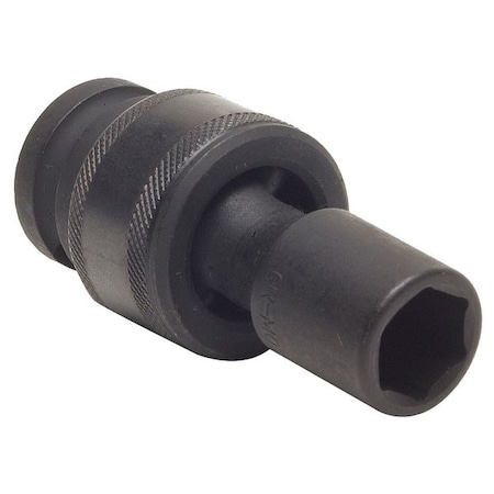 WESTWARD 1/2 in Drive Impact Socket Standard Socket, Black Oxide, Steel,7/16 in