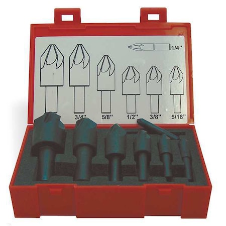 90 deg 6 Flute 7 piece Countersink Set CO