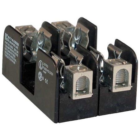 Open Fuse Block, H; K5 UL Class, 250V AC/DC Volt Rating, 2 Poles, Box Lug