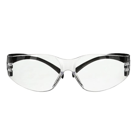 Safety Glasses, Anti-Fog & Anti-Scratch, Clear Lens, Black Frame, Frameless