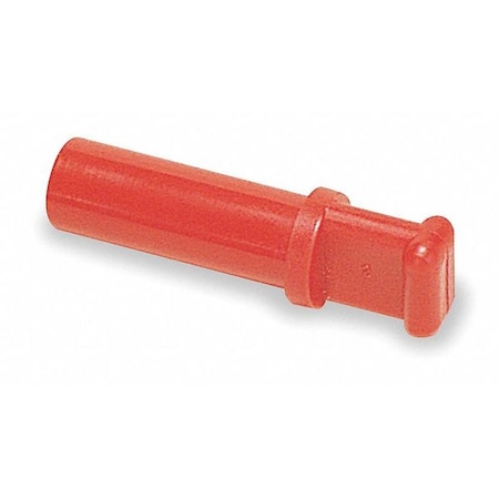 Push-Fit Fitting Plug, 6mm Tube Size, Polymer, Red, 50 PK
