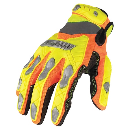 COMMAND IEX-HZIL1 Mechanics Gloves, Synthetic Leather Palm, Polyester Back, 4XL (13)