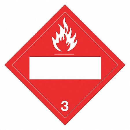 DOT Container Placard, 10-3/4" H, 10-3/4" W, 60378