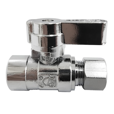 KF4325 1/2 Sweat X 3/8 OD Comp Straight Stop Valve