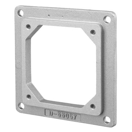 Adapter Plate, Cast Aluminum, Metallic