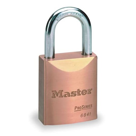 Padlock, Coreless, Long Shackle, Rectangular Brass Body, Boron Shackle, 25/32 in W