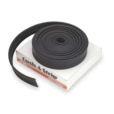 Cush-A-Strip Cushion Strip Roll, 20 ft L x 1.63 in W, Thermoplastic Elastomer