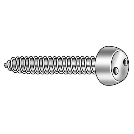 Tamper Resistant Screw, 1-1/2 in, Plain Finish, 18-8 Stainless Steel, Pan Head Spanner Drive, 25 PK