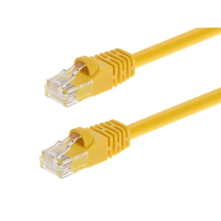 Ethernet Cable,Cat 5e,Yellow,14 ft.