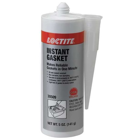Instant Sealing, Oil-Resistant RTV Gasket Maker, 5 oz, Black, Temp Range -65 to 500 Degrees F