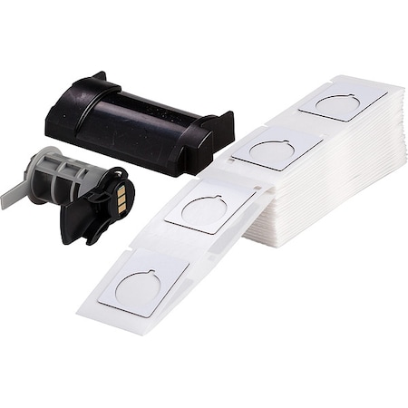 Pre-Cut Label Stock Roll, White, Gloss