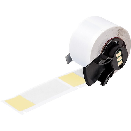 Wraparound Label, Yellow, Vinyl, 1 in W