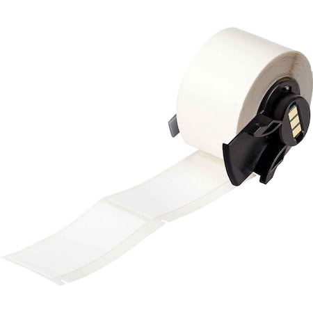 Wraparound Label, White, Vinyl, 1 in W