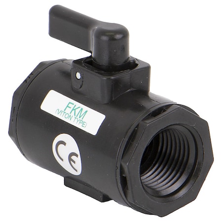 Manual 2-Way Ball Valve,NPT,Polypro