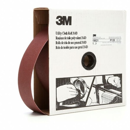 Abrasive Utility Roll,Grit P120,Maroon