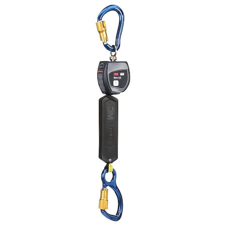 Nano-Lok Personal Self Retracting Lifeline, Carabiner, Aluminum, 1 Leg(s), 420 lb Weight Capacity