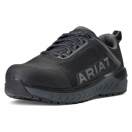 Men's Athletic Shoe, Composite Toe, Mesh, TPU Upper, Lace Up, Black, 10 EE