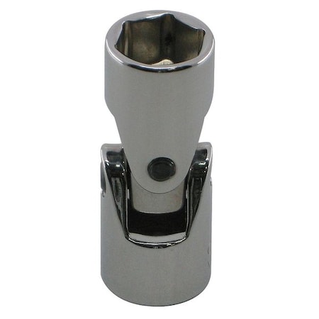 WESTWARD 3/8 in Drive, 9mm Metric Socket, 6 Points, Flex Steel,Chrome,9mm