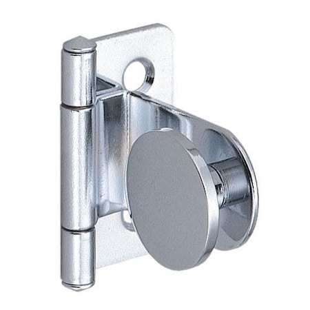 Glass Door Hinge, Steel, Weld-On Mounting, 5/8 in Leaf W x 1 11/32 in Leaf H, Chrome