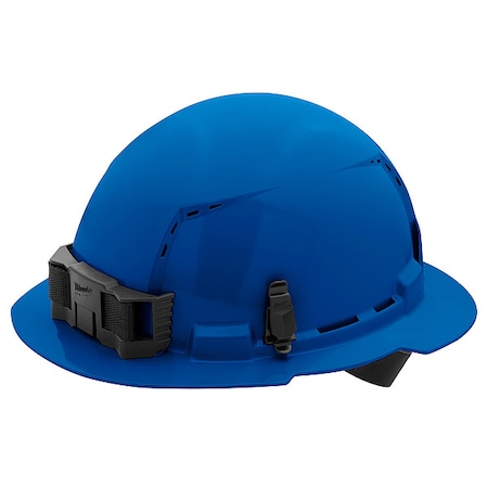 BOLT Blue Full Brim Vented Hard Hat w/4pt Ratcheting Suspension - Type 1, Class C