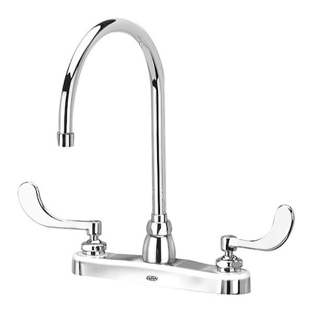 Gooseneck Kitchen/Bathroom Faucet, Manual, 8" Mount, 2 Hole Commercial
